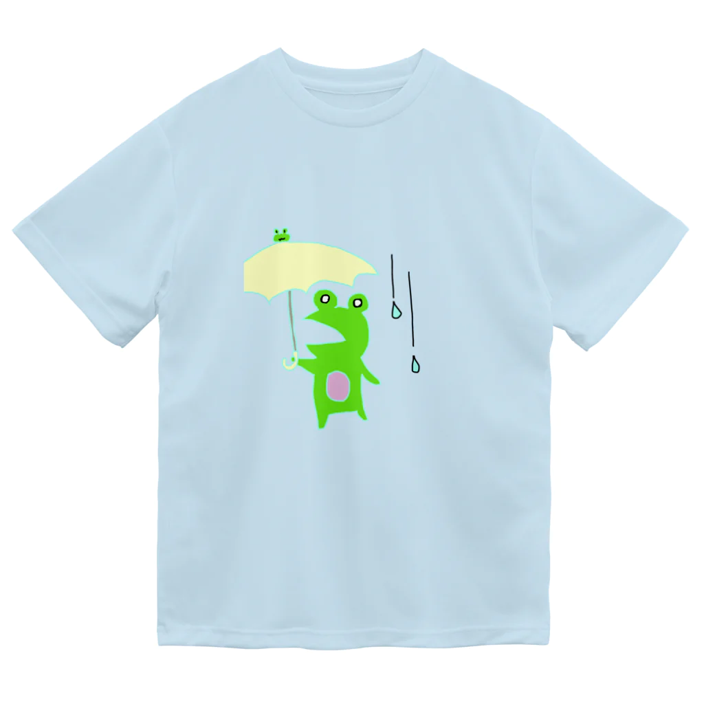 ケロぴょいShopのけろぴょいは雨が好き Dry T-Shirt