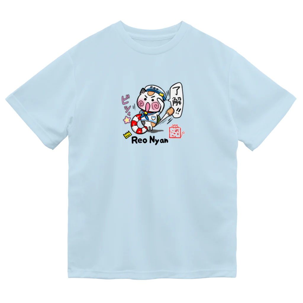 旅猫王子れぉにゃん👑😼公式(レイラ・ゆーし。)の夏のマリン☆れぉにゃん ドライTシャツ