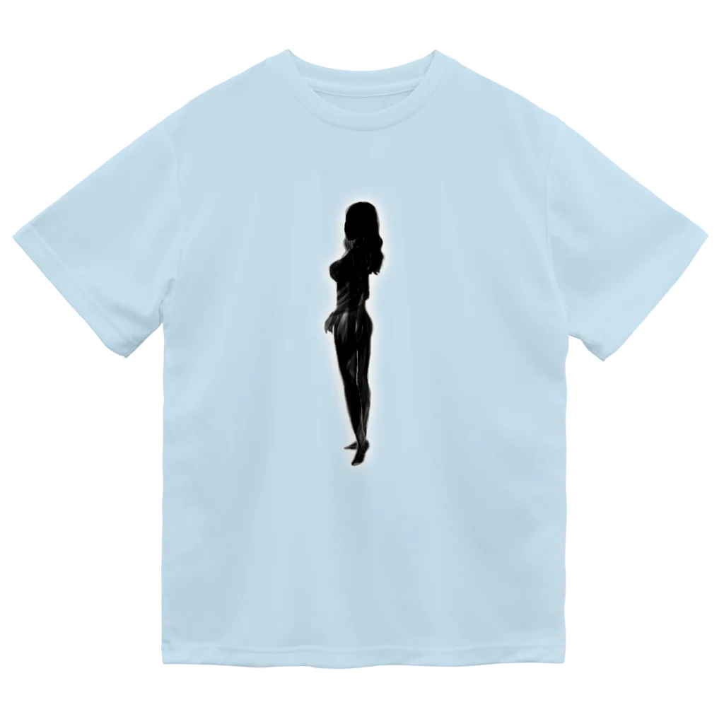 月夜のタツノオトシゴのDon’t walk away ドライTシャツ