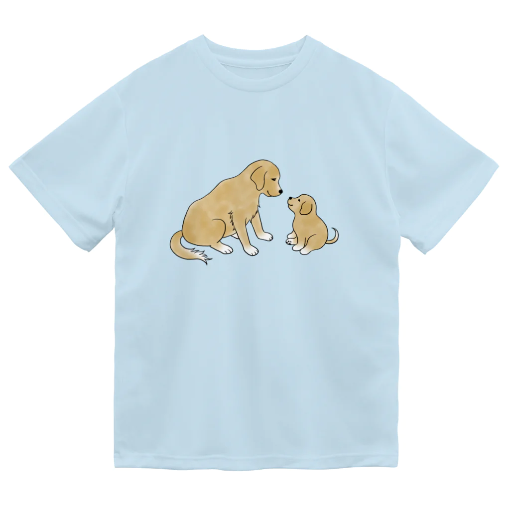 chippokeのゴールデンレトリバー親子 Dry T-Shirt