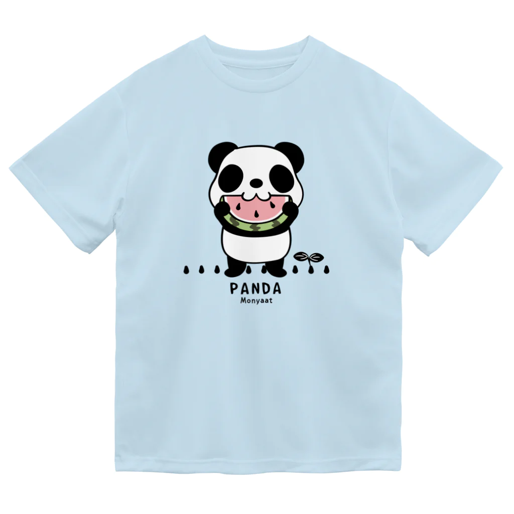 イラスト MONYAAT のスイカを食べるパンダちゃん C ドライTシャツ