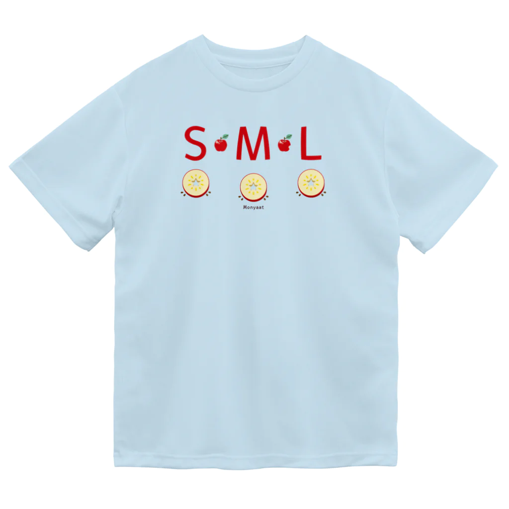 イラスト MONYAAT のML002 SMLTシャツのりんごすたぁ*輪切りのリンゴ ドライTシャツ