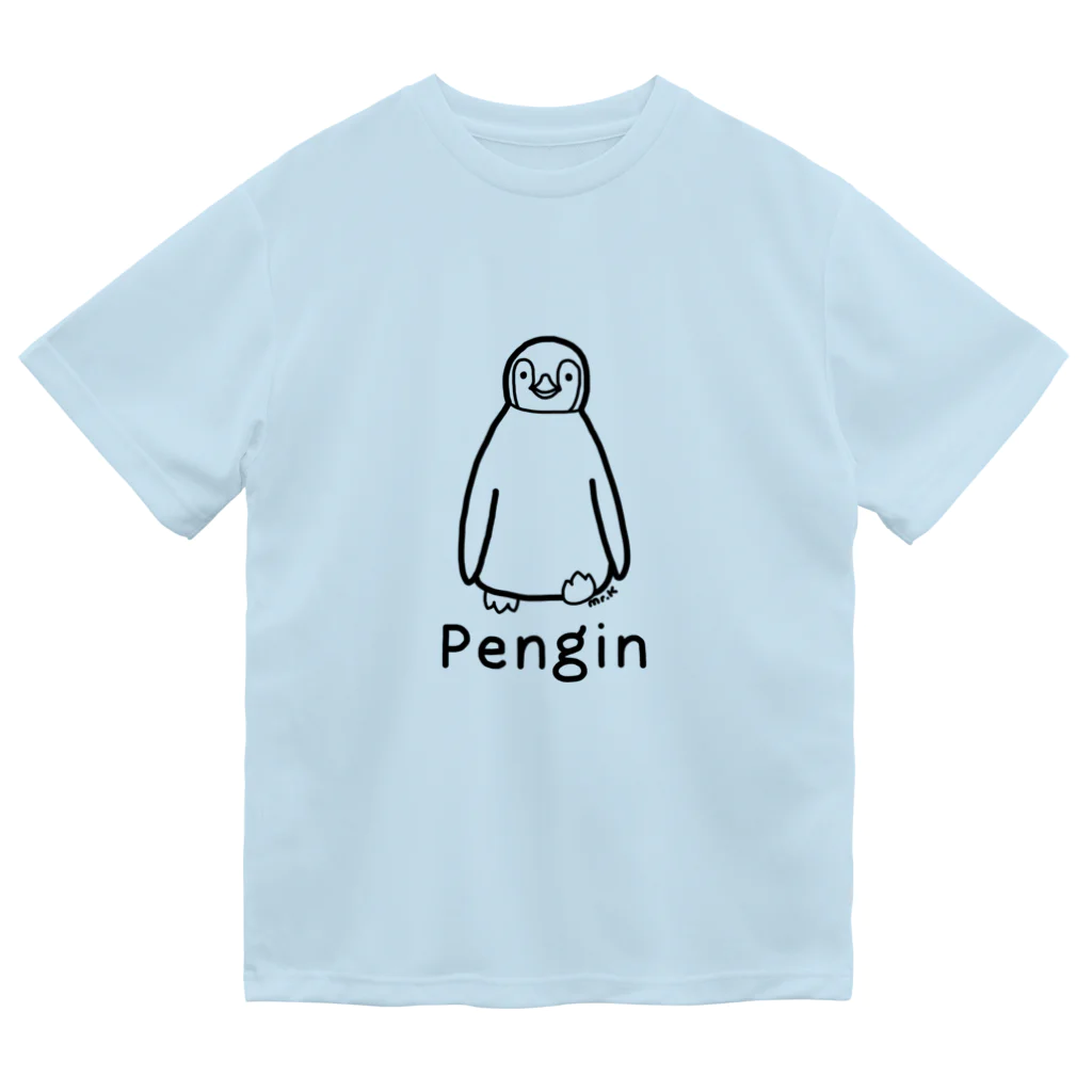 MrKShirtsのPengin (ペンギン) 黒デザイン ドライTシャツ