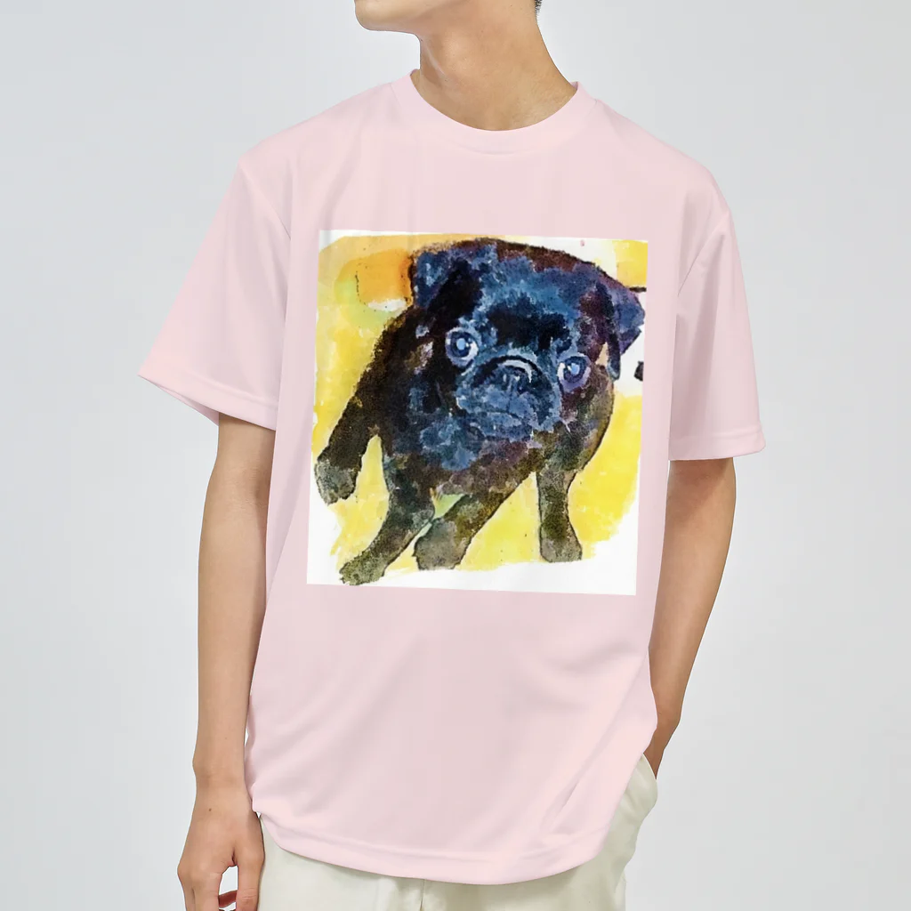 KenHana ハウスのパグ犬　グッズ ドライTシャツ