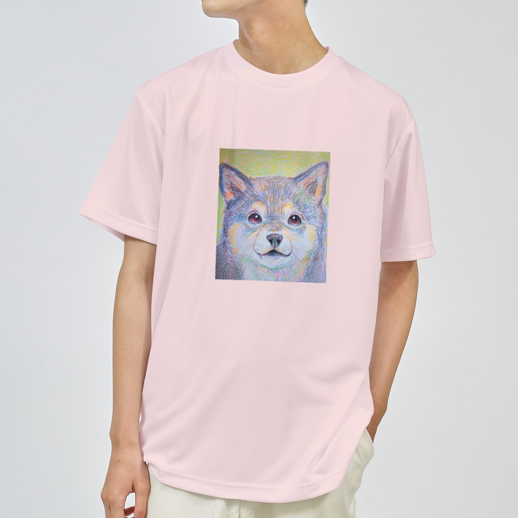 harupink🌸ペット似顔絵illustの色えんぴつわんこ Dry T-Shirt