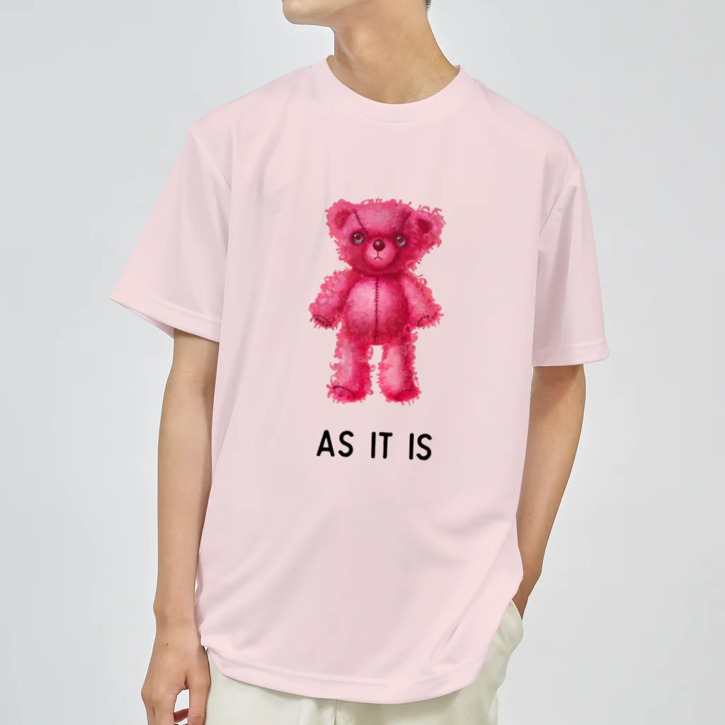 cocoartの雑貨屋さんの【As it is】（桃くま） ドライTシャツ