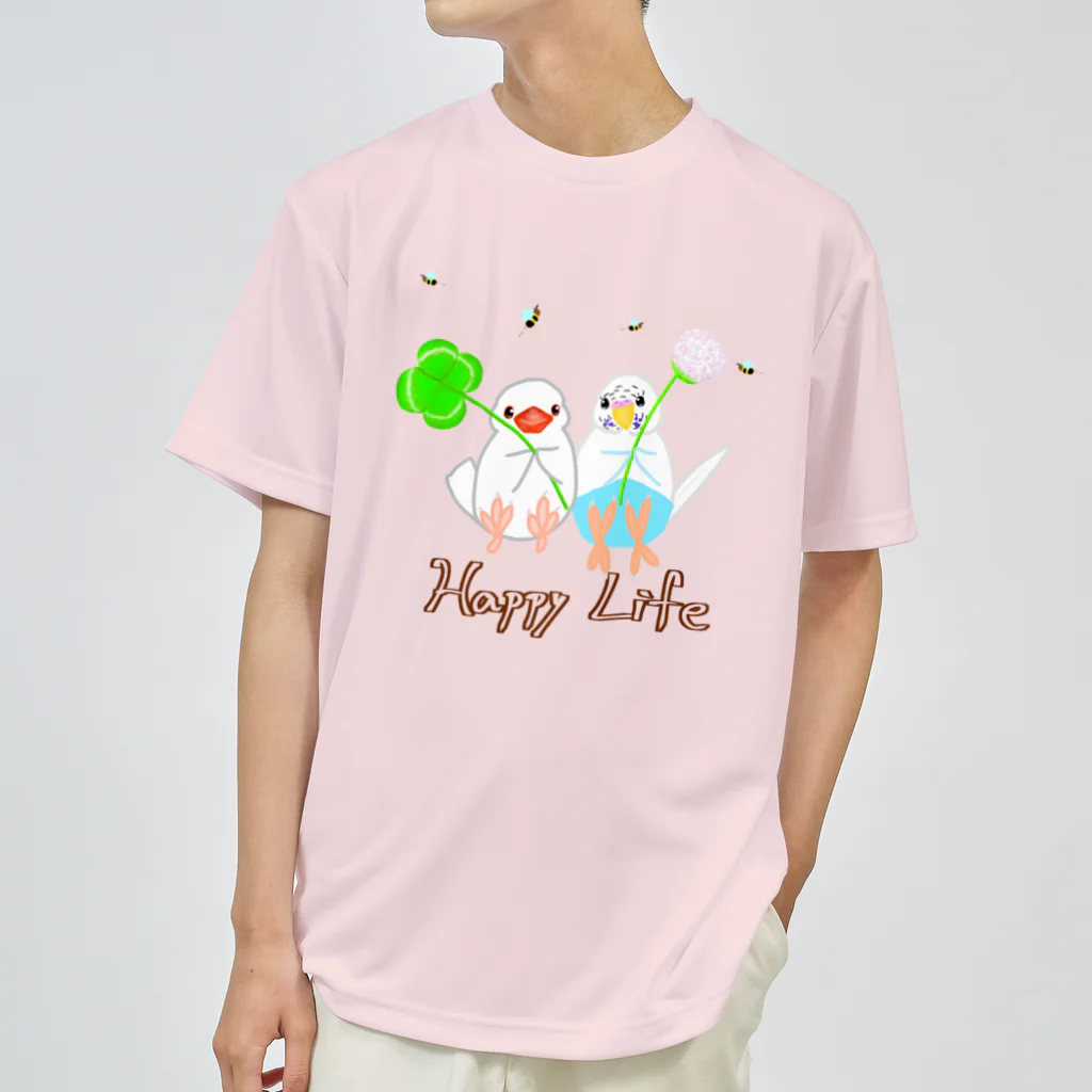 Lily bird（リリーバード）の幸せ小鳥&シロツメクサ ドライTシャツ