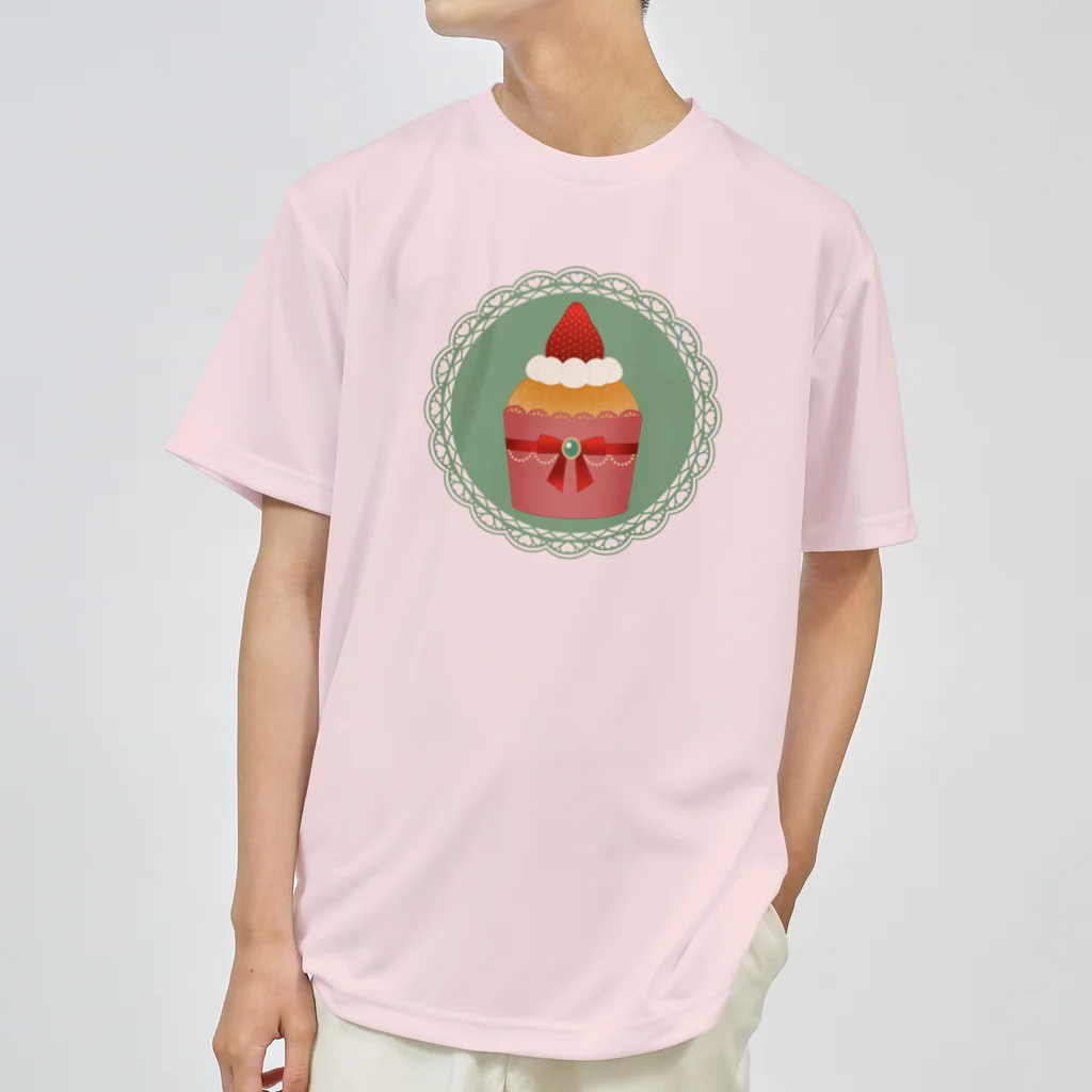 Ruby Candyのいちごのカップケーキ ドライTシャツ