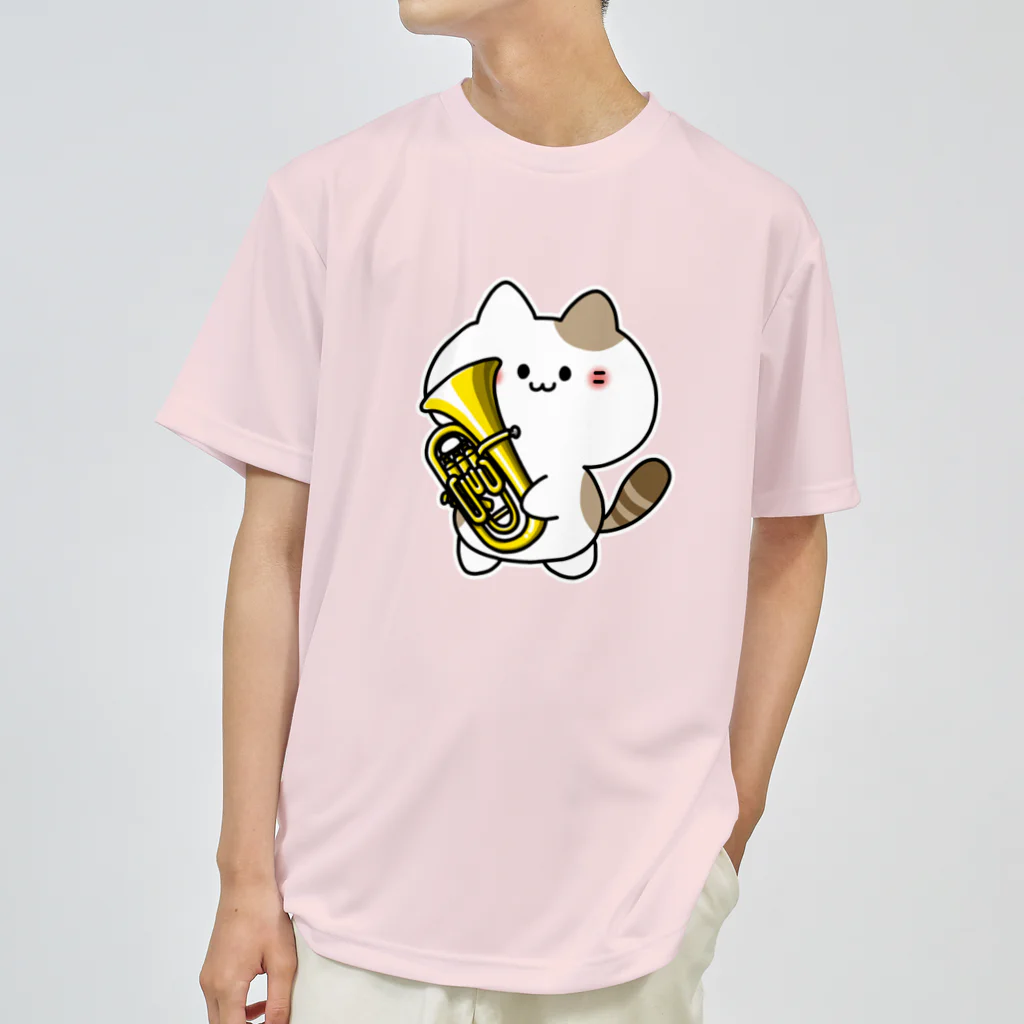  ふじねこ屋のユーフォニアムねこ（金） Dry T-Shirt