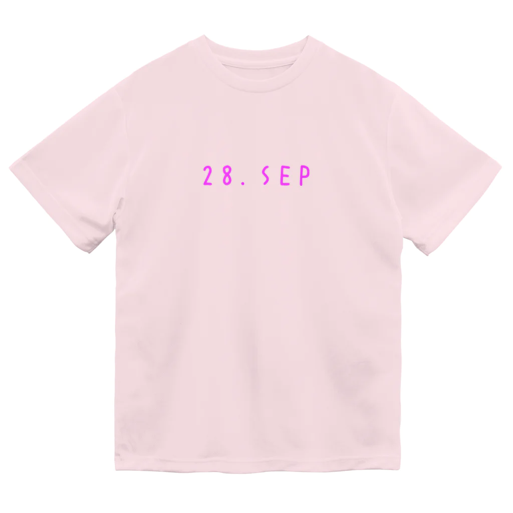 OKINAWA　LOVER　のバースデー［28.SEP］ピンク ドライTシャツ