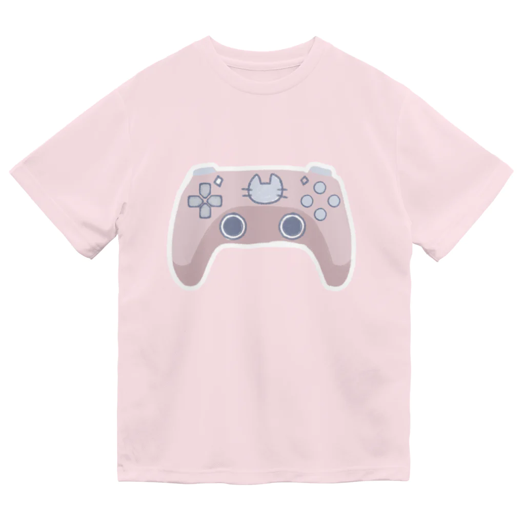 ふわぽこにゃんにゃんSHOP☁️🫧SUZURI支店のにゃんにゃん猫ゲームコントローラー Dry T-Shirt