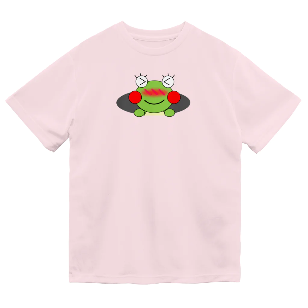 🐸かえるさんと仲間たち🐸の穴に入りたいかえるさん ドライTシャツ