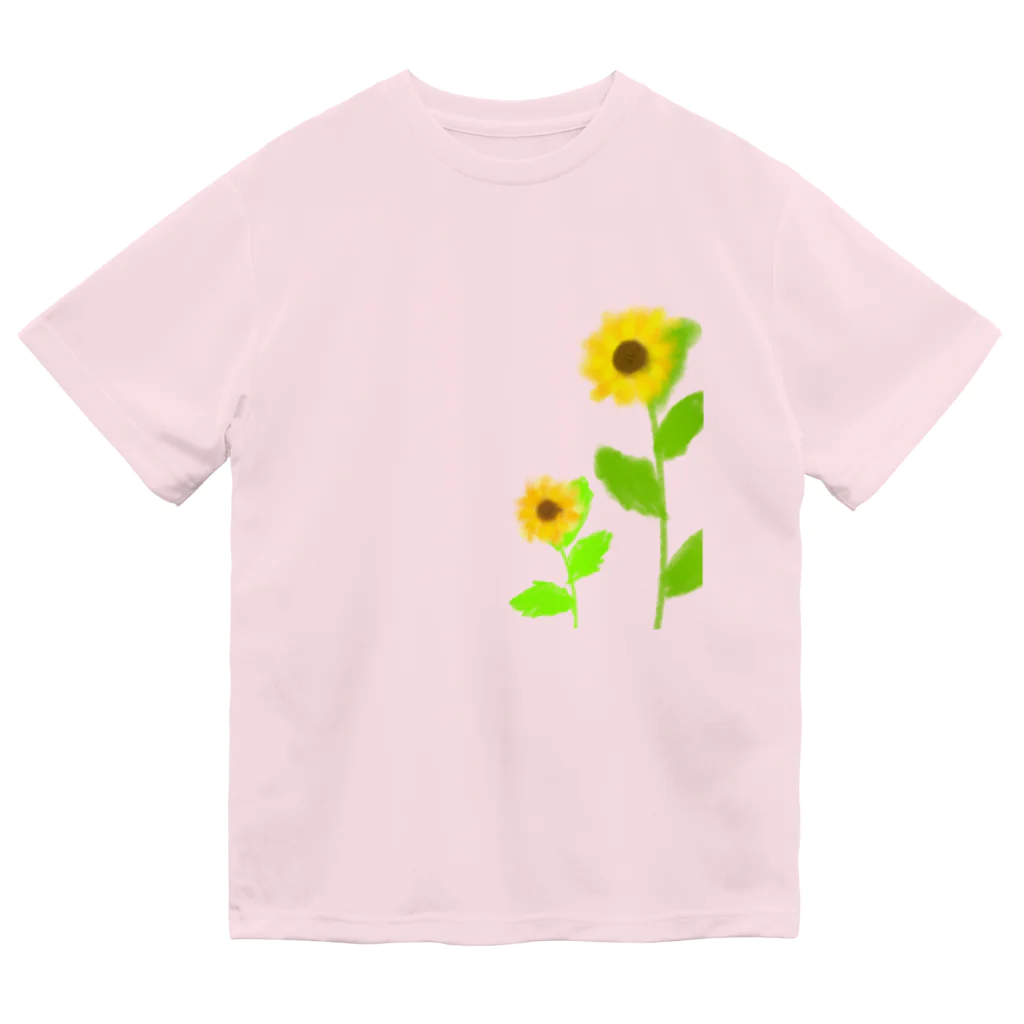 Lily bird（リリーバード）の風に揺れる向日葵 Dry T-Shirt