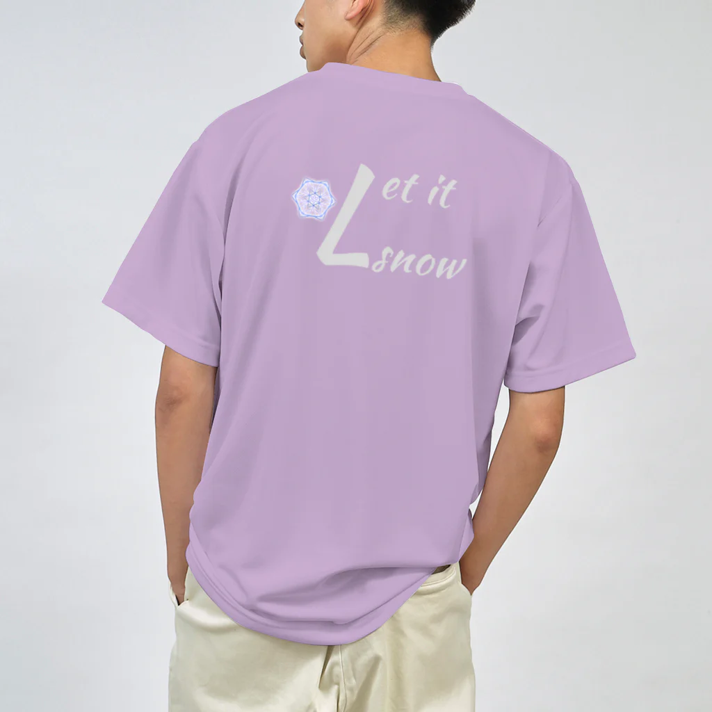 月夜のタツノオトシゴのLet it snow ドライTシャツ