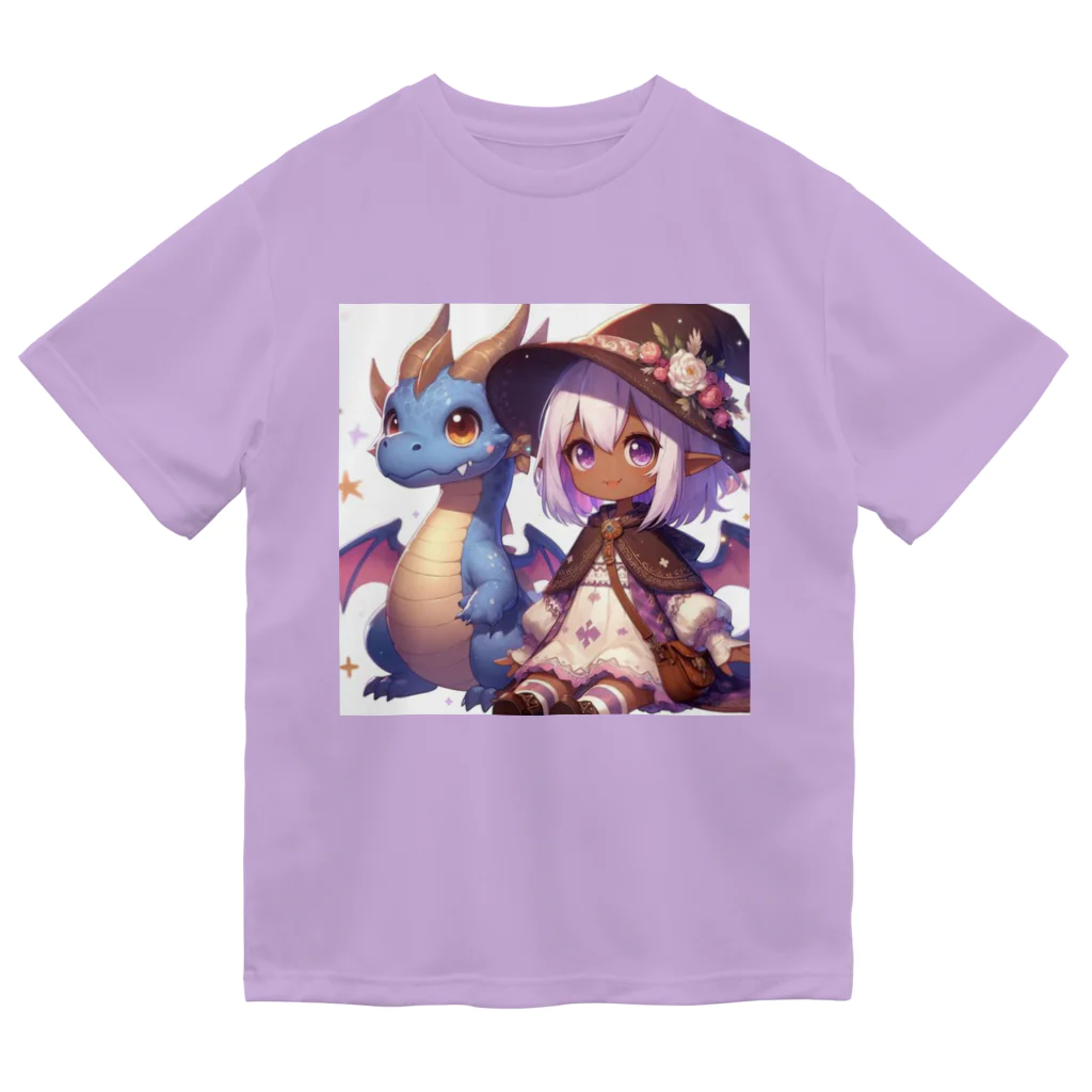 ピクセルパレットのドラゴンと可愛い女の子3 Dry T-Shirt