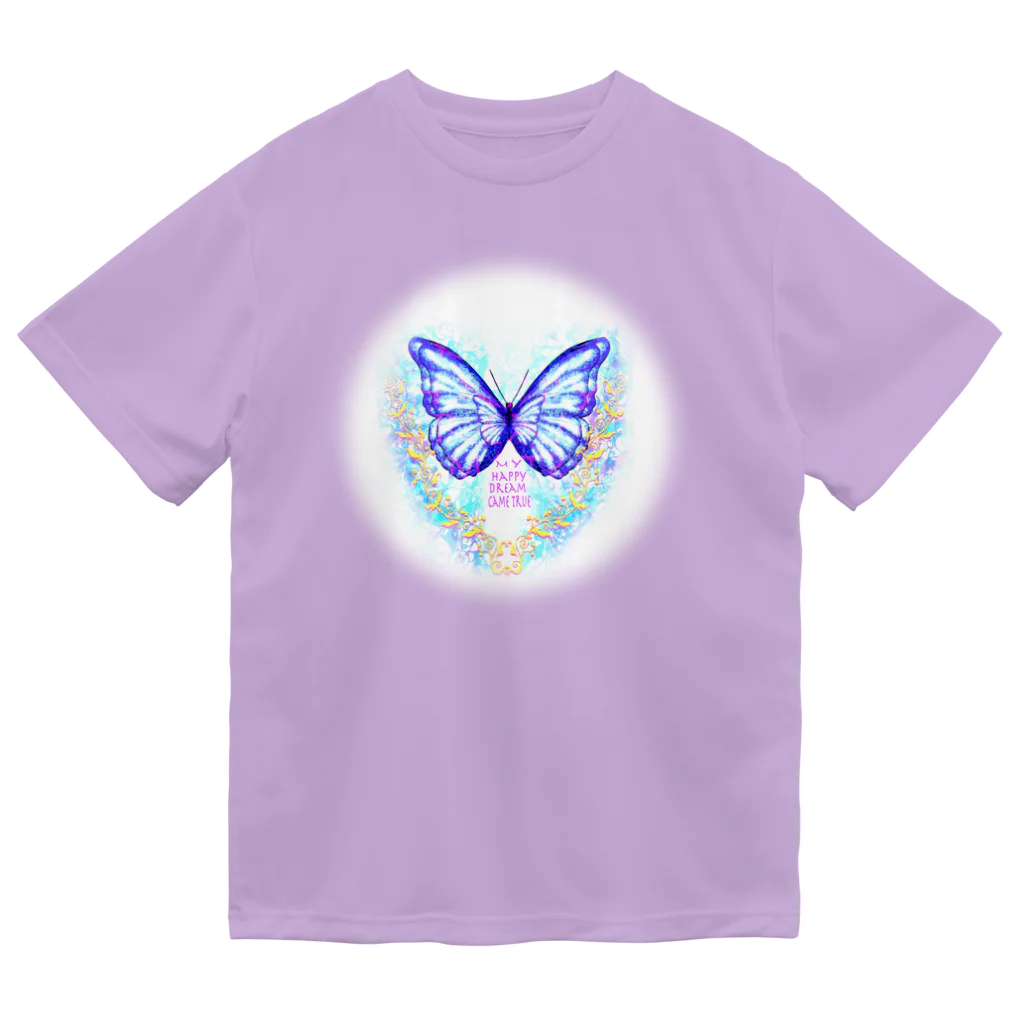 ✨🌈✨ユラクラカン🇯🇵 ✨🌈✨の🌈happy✨dream🦋butterfly🌟🌈夢が叶った蝶✨🌈🌟🍷 ドライTシャツ