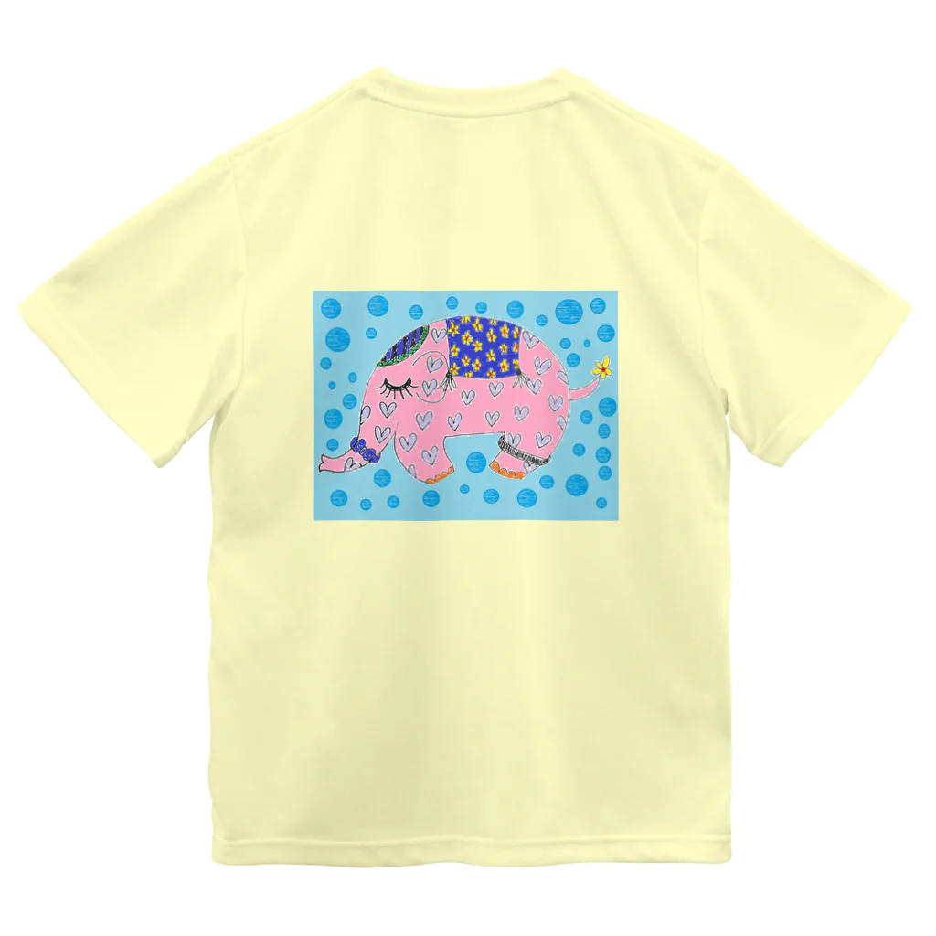 ピンクの象のピンクの象 ドライTシャツ