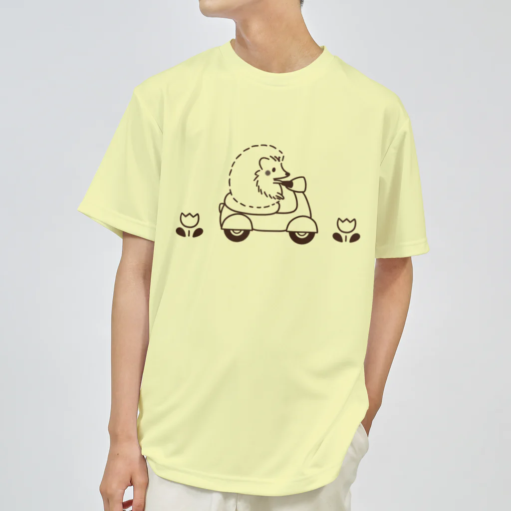 lemonysnow/ハリネズミグッズのハリネズミとバイク Dry T-Shirt