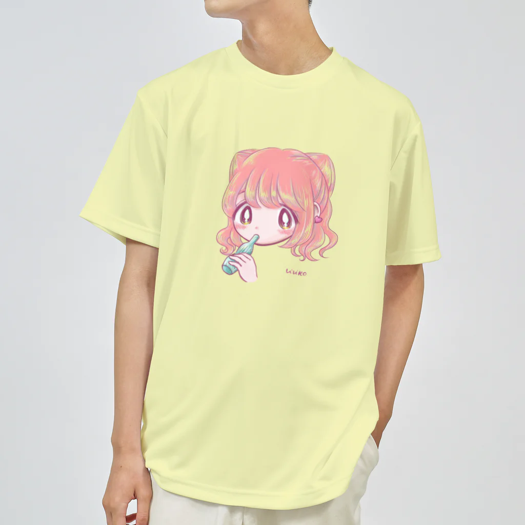 微々子(Viviko)の女の子とアイス ドライTシャツ