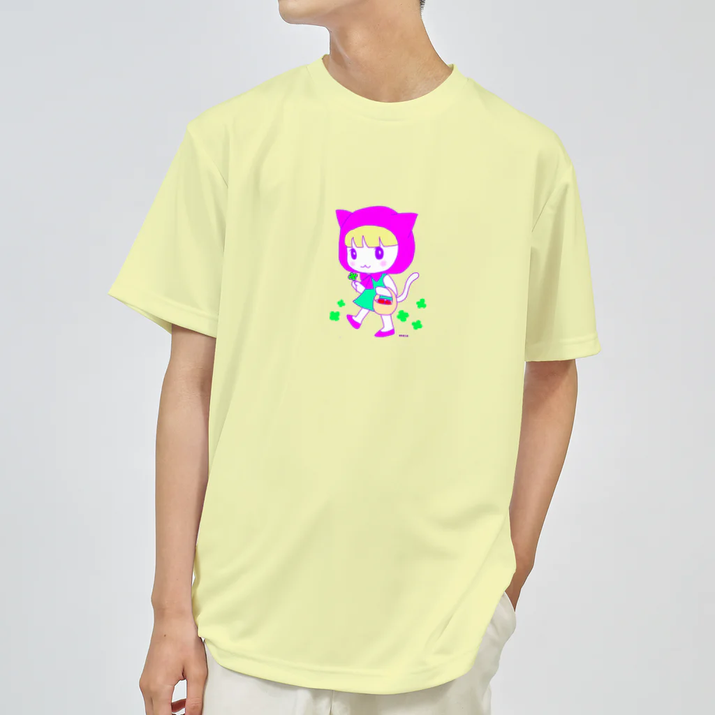 虹色猫工房(クロミツ)のねこずきんちゃん Dry T-Shirt