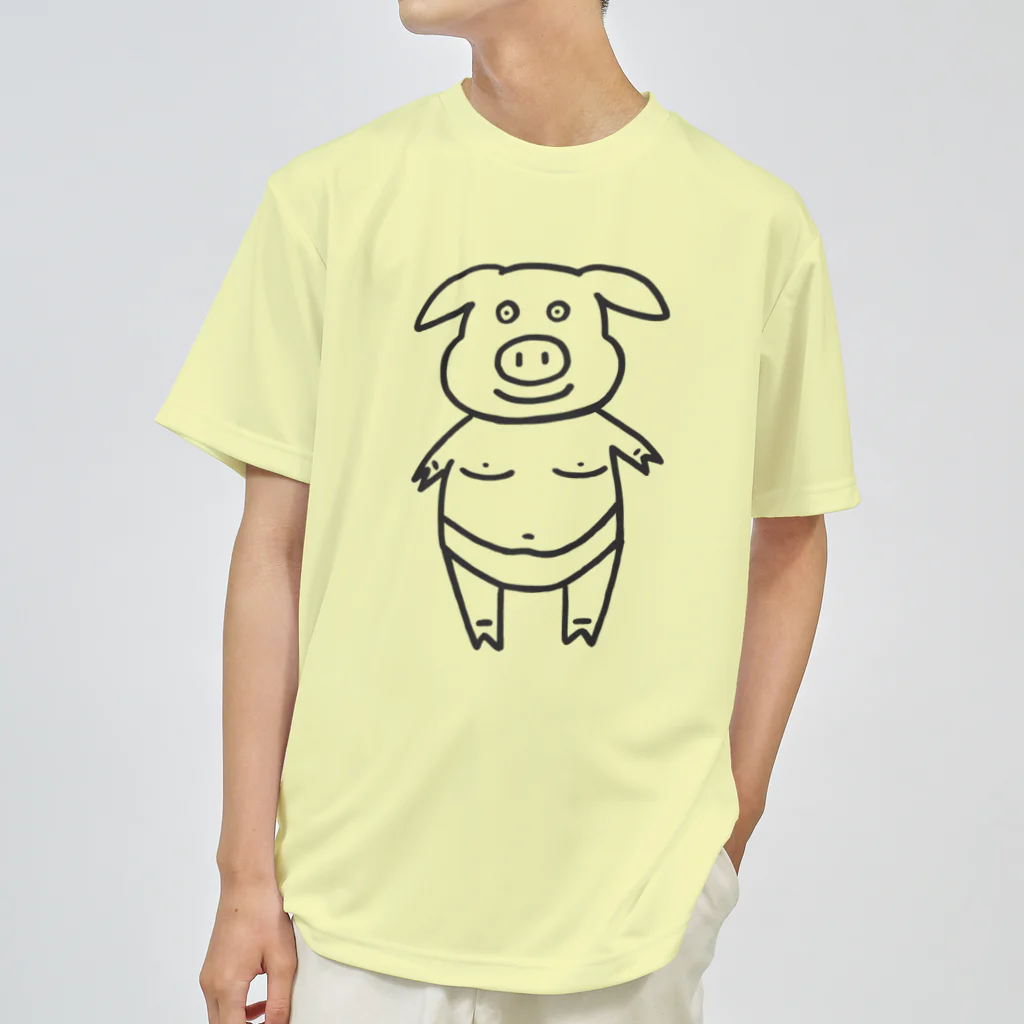 ムエックネのブタ ドライTシャツ