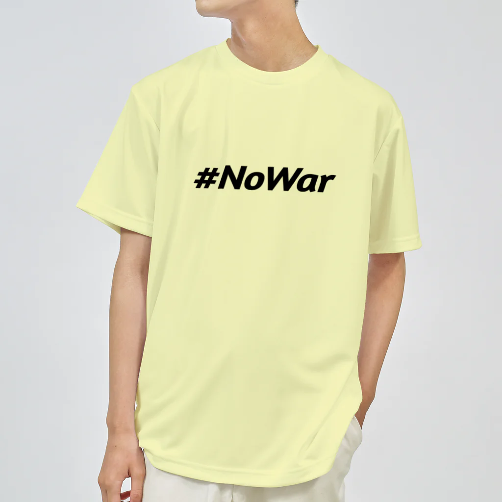 サトオの#NoWar　黒文字 Dry T-Shirt