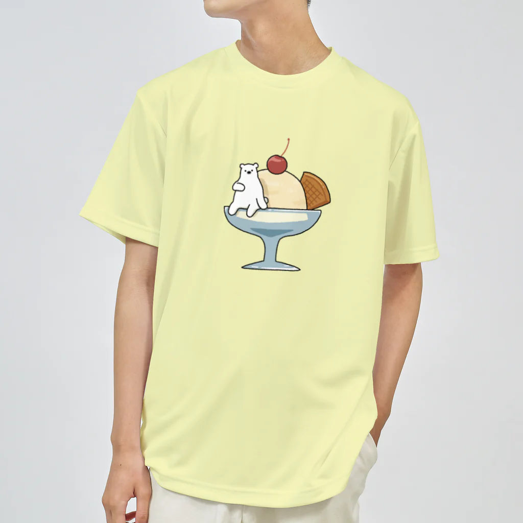 ホーリーモーリーギャラリーのバニラアイスが好きなしろくまくん ドライTシャツ