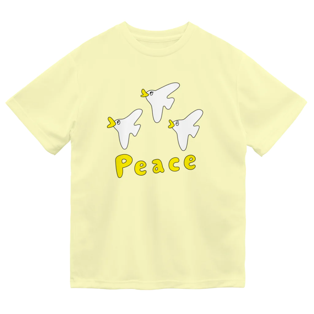 ガモさんの白バト３兄弟 Peace ドライTシャツ