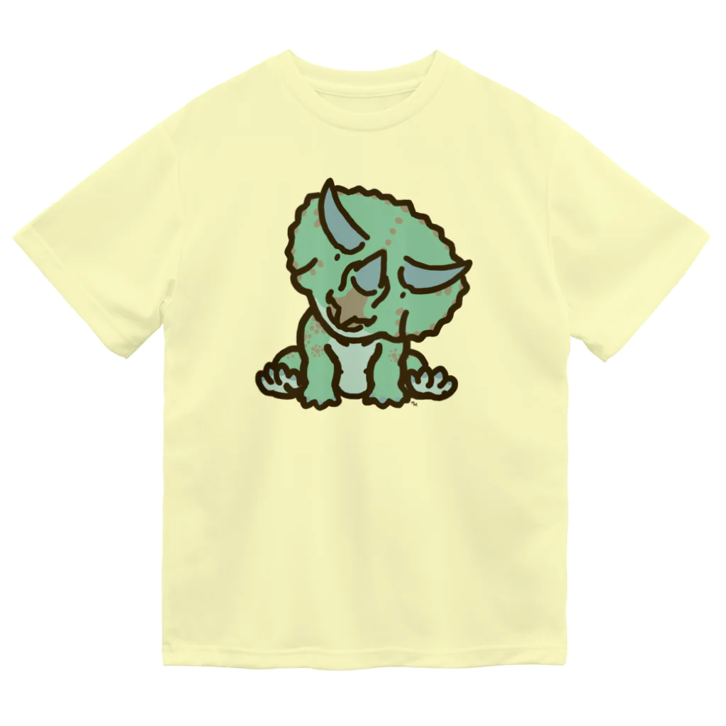 segasworksのトリケラちゃん（お座り）首傾げ Dry T-Shirt