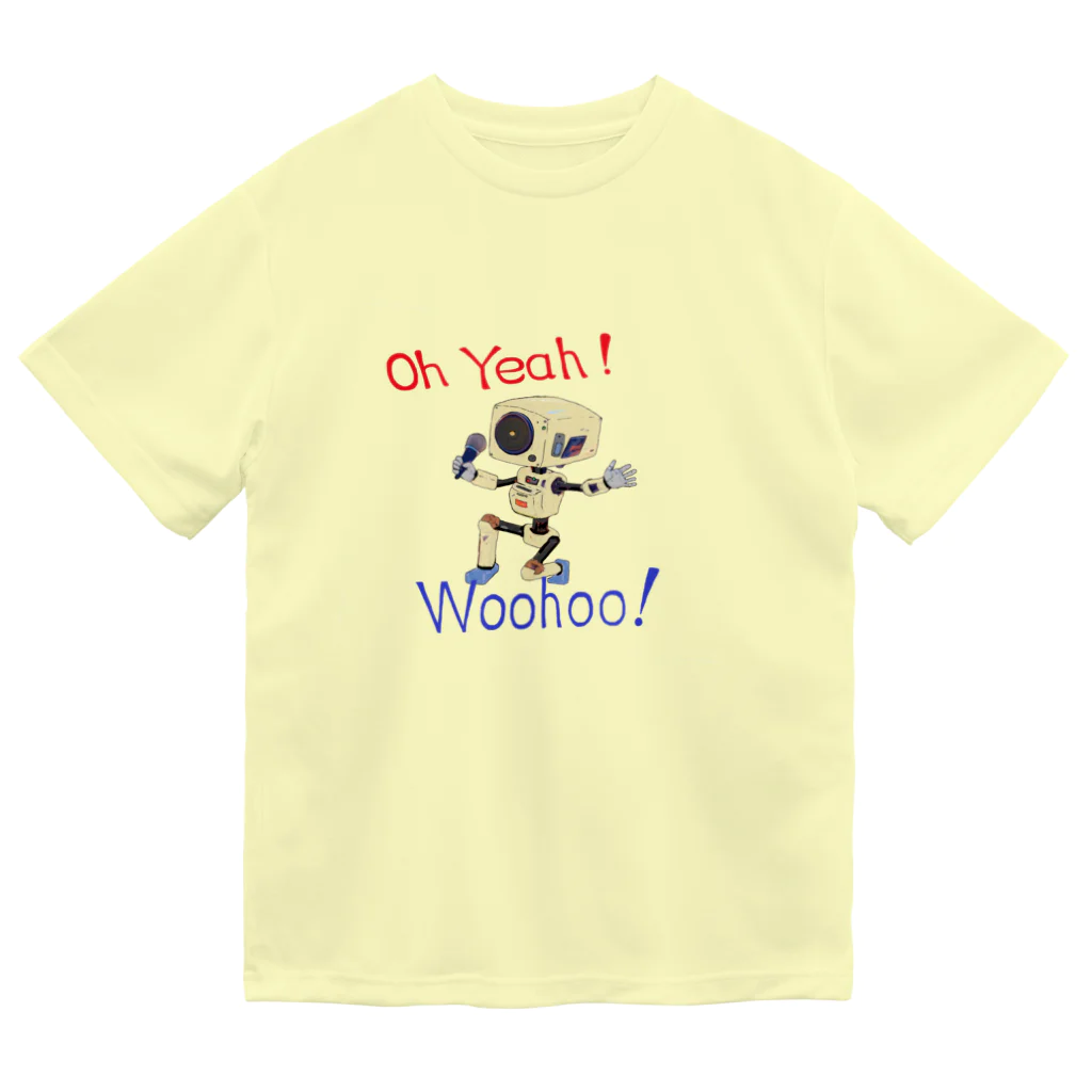 せつらデザイングッズの熱唱ロボ Dry T-Shirt