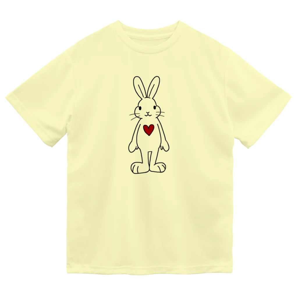 Mock’n Rollの熱いハートを胸に宿したうさぎちゃん ドライTシャツ