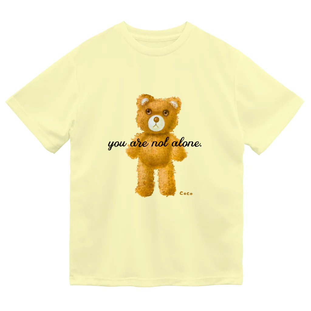cocoartの雑貨屋さんの【you are not alone.】（茶くま） ドライTシャツ