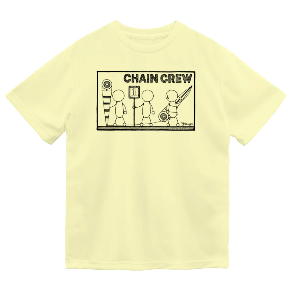 PB.DesignsのPBスティック君 CHAIN CREW Dry T-Shirt