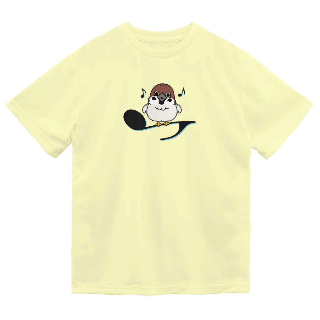 イラスト MONYAAT のスズメがちゅん A_M ドライTシャツ