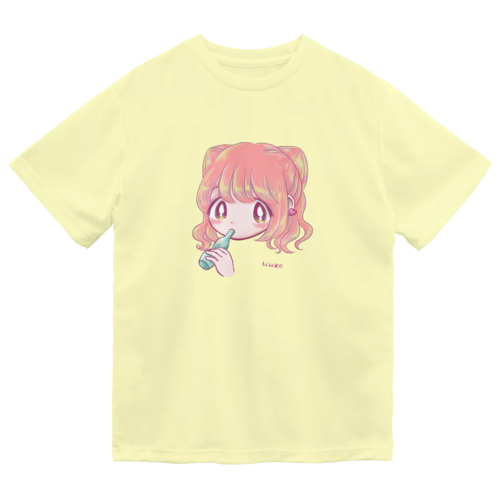 微々子(Viviko)の女の子とアイス ドライTシャツ