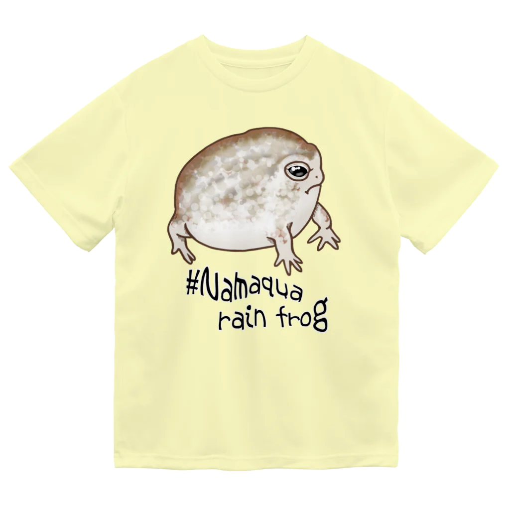 LalaHangeulのNamaqua rain frog(なまかふくらがえる) 英語バージョン ドライTシャツ