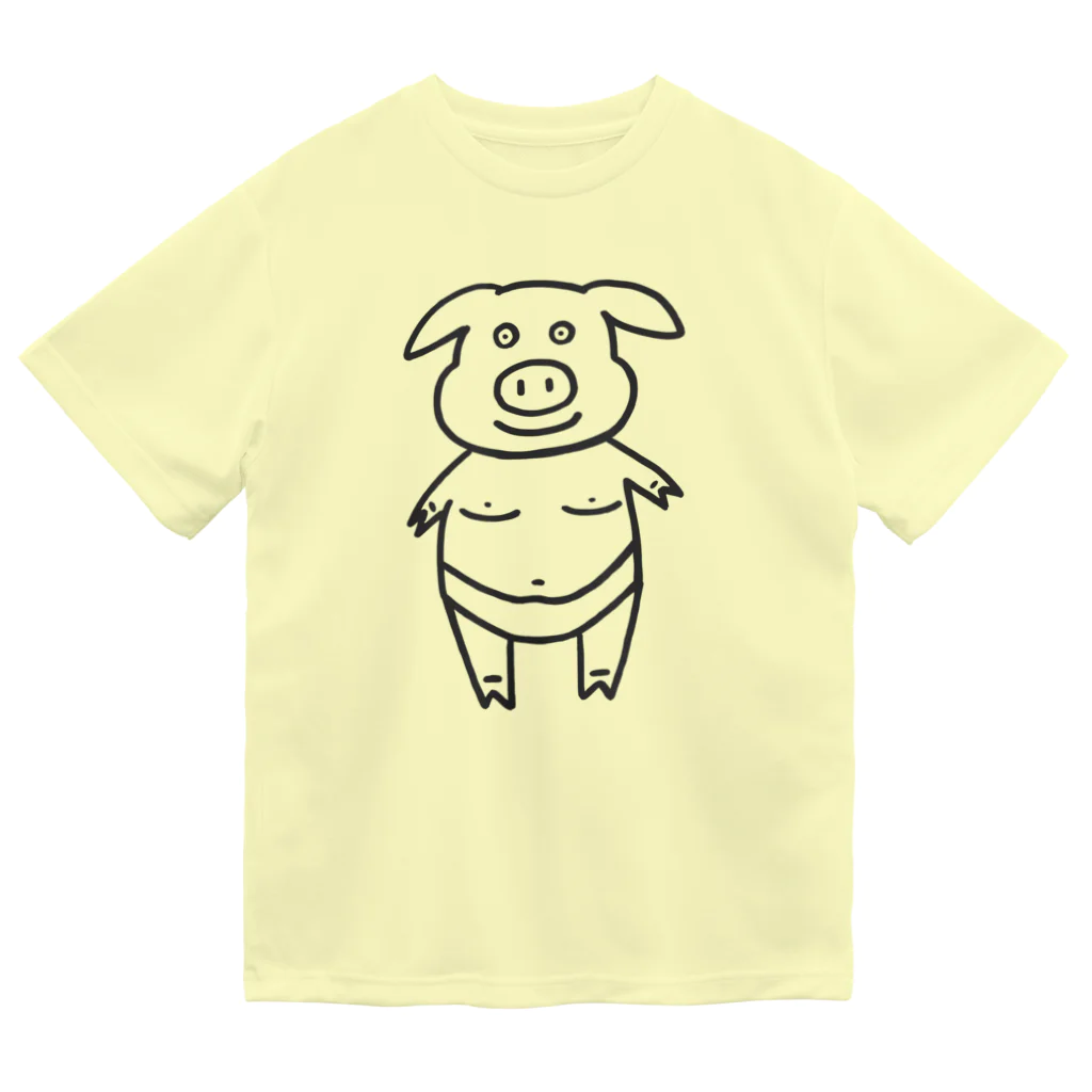 ムエックネのブタ ドライTシャツ