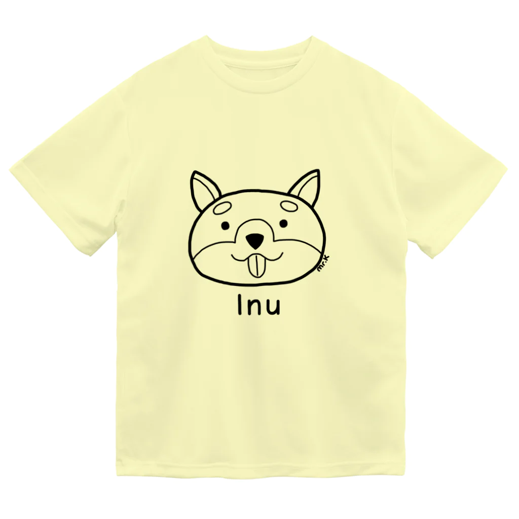 MrKShirtsのInu (犬) 黒デザイン ドライTシャツ