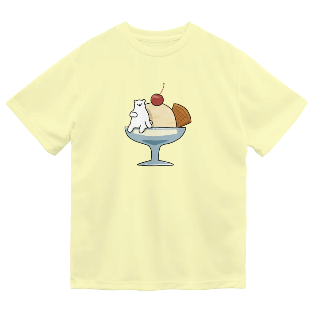 ホーリーモーリーギャラリーのバニラアイスが好きなしろくまくん ドライTシャツ