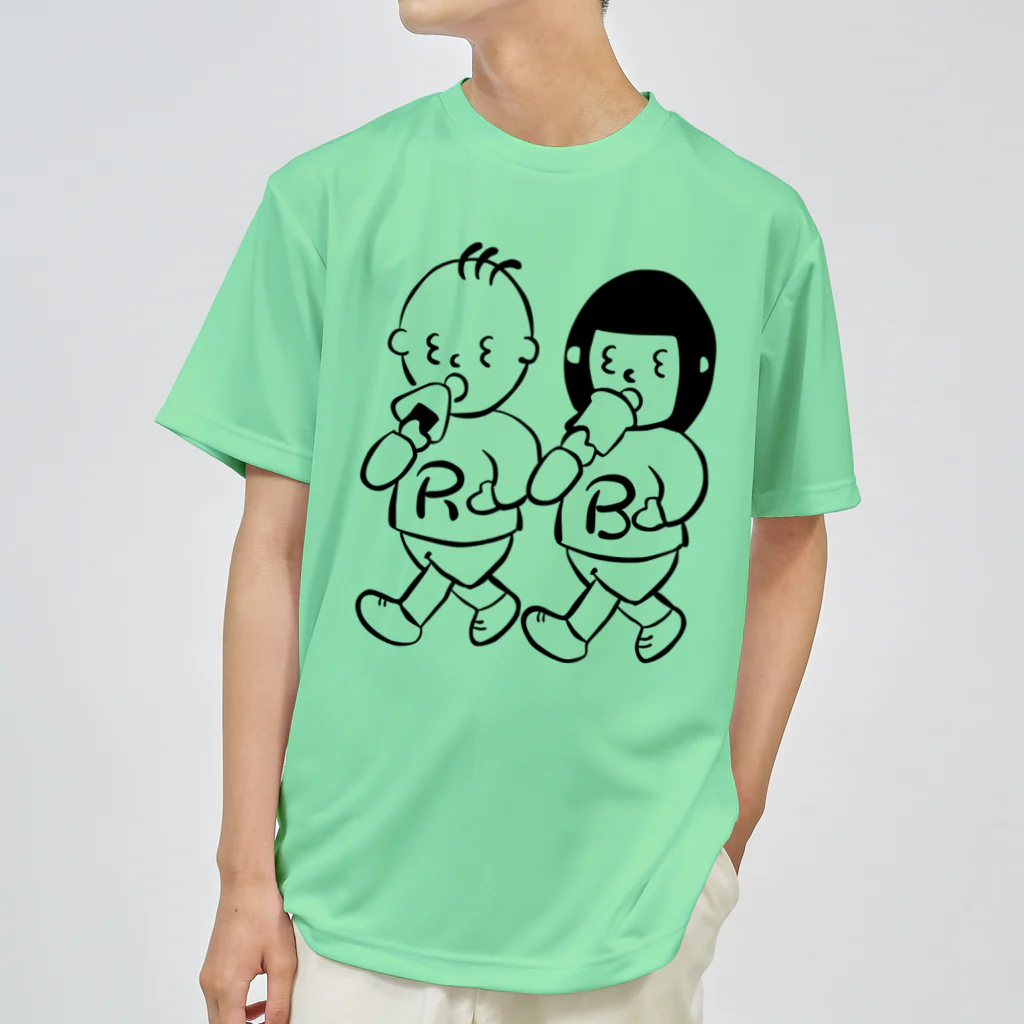 ランニングと朝食のランブレちゃんロゴTシャツ（背面白ロゴ） ドライTシャツ