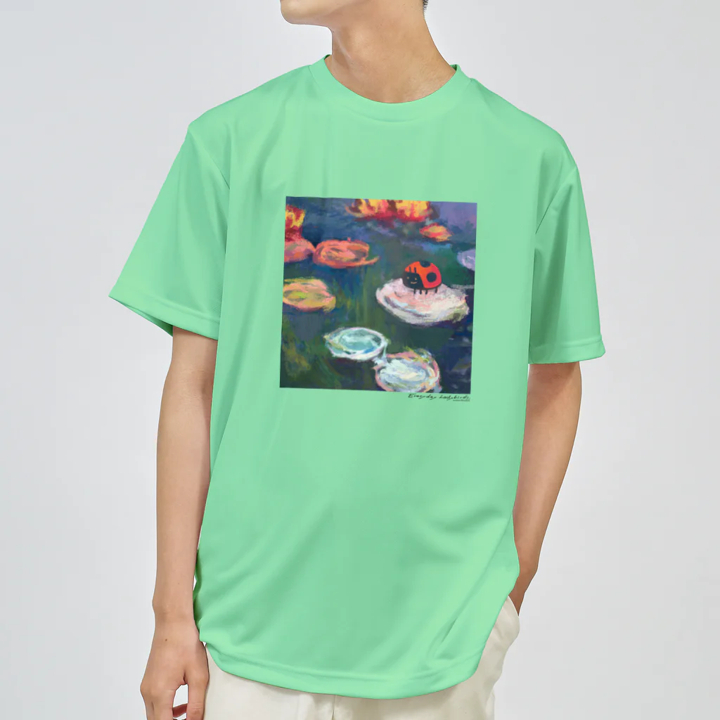 ノザキ-Nozakiの名画を楽しむてんとう虫〜水面の絵画〜 ドライTシャツ