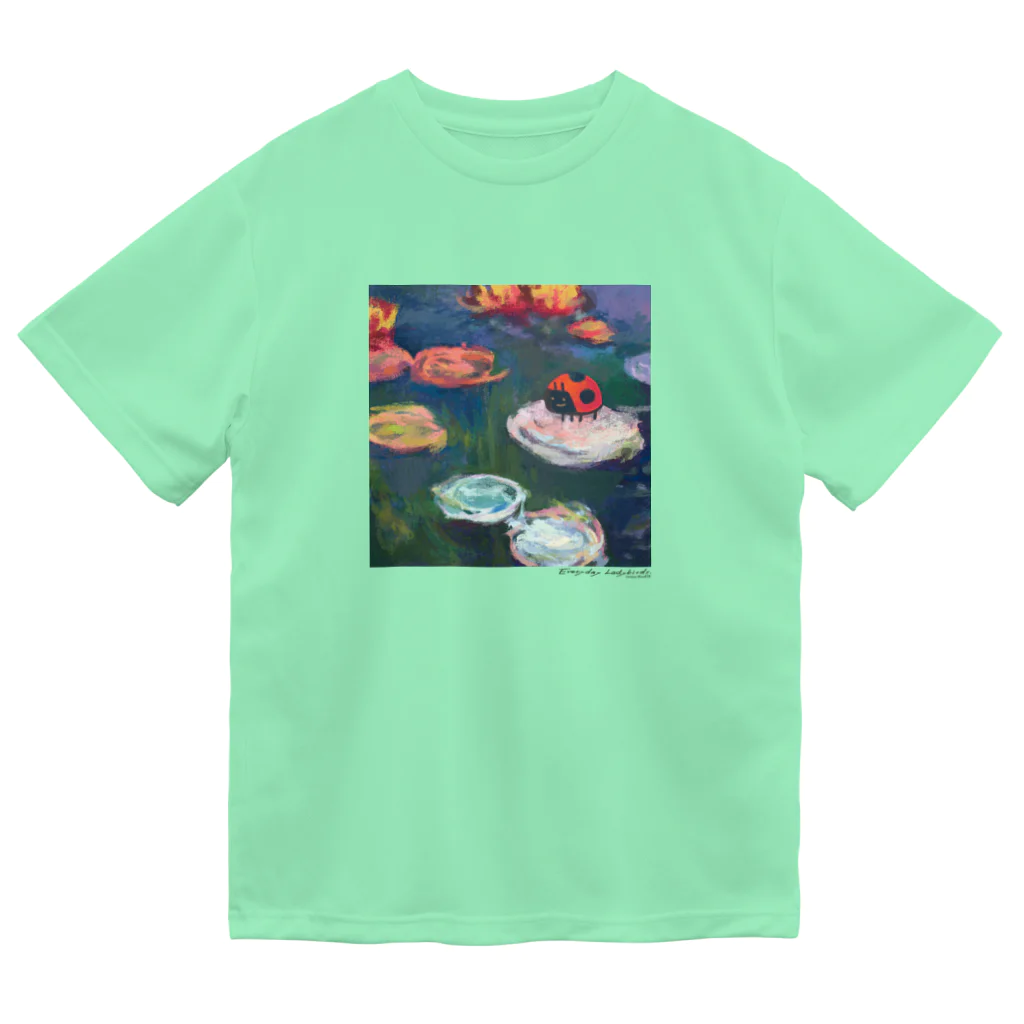 ノザキ-Nozakiの名画を楽しむてんとう虫〜水面の絵画〜 ドライTシャツ