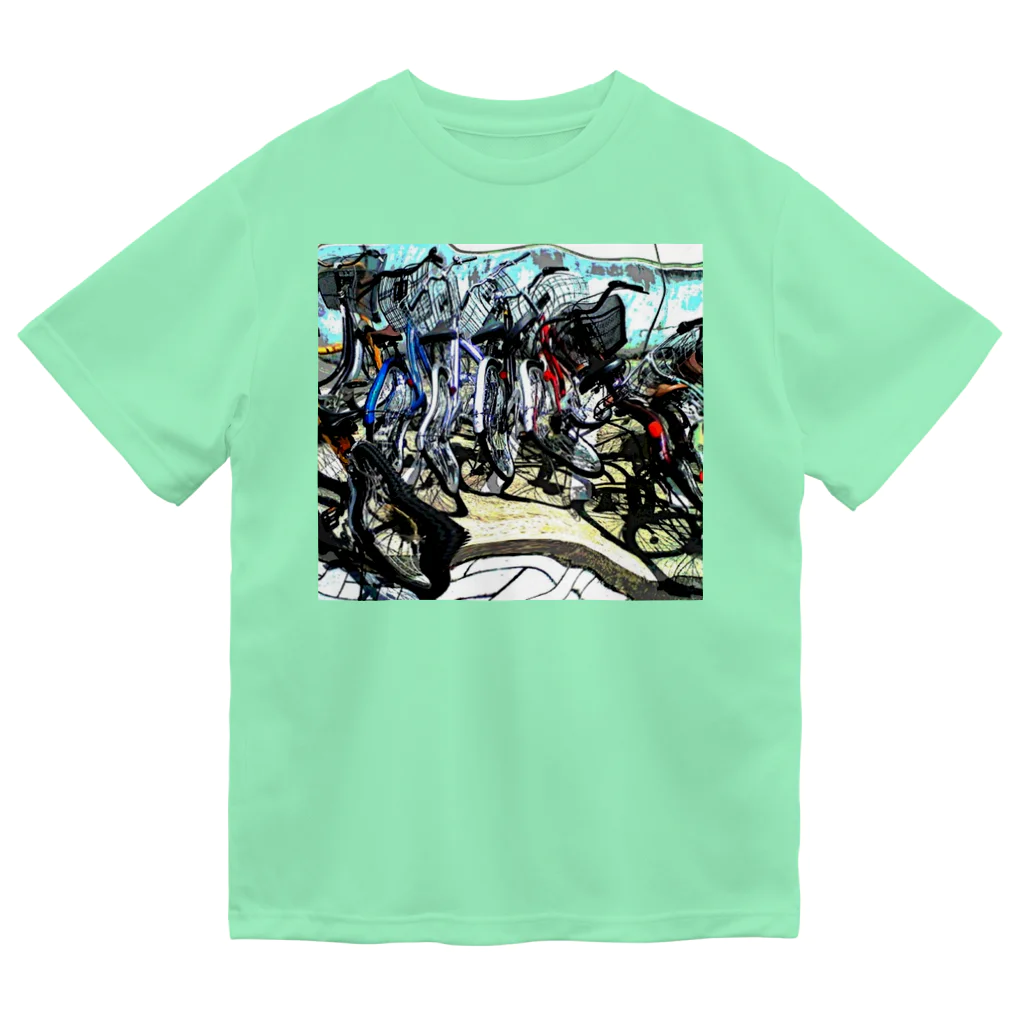 日々好日屋2号店の自転車ドミノ Dry T-Shirt