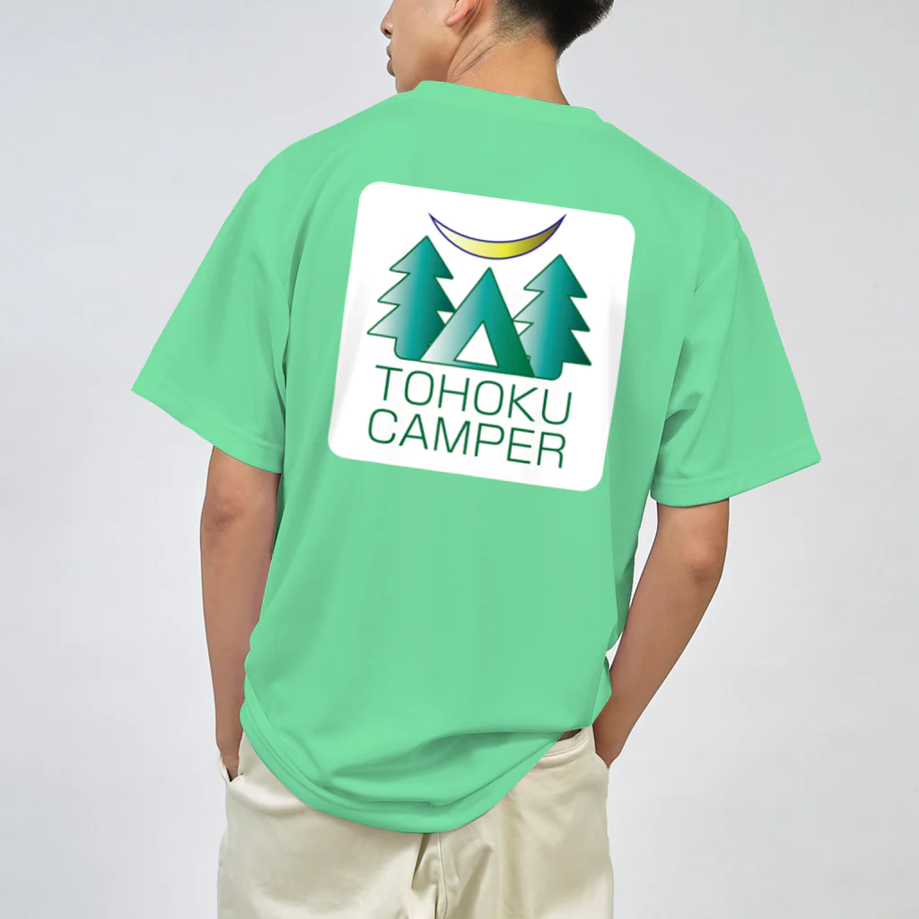 8garage SUZURI SHOPのTOHOKU CAMPERS ぐりーん ドライTシャツ