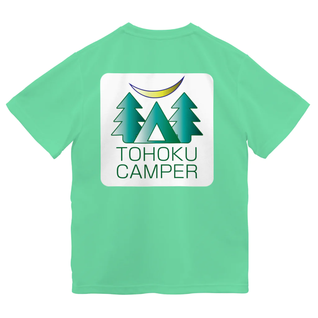 8garage SUZURI SHOPのTOHOKU CAMPERS ぐりーん ドライTシャツ