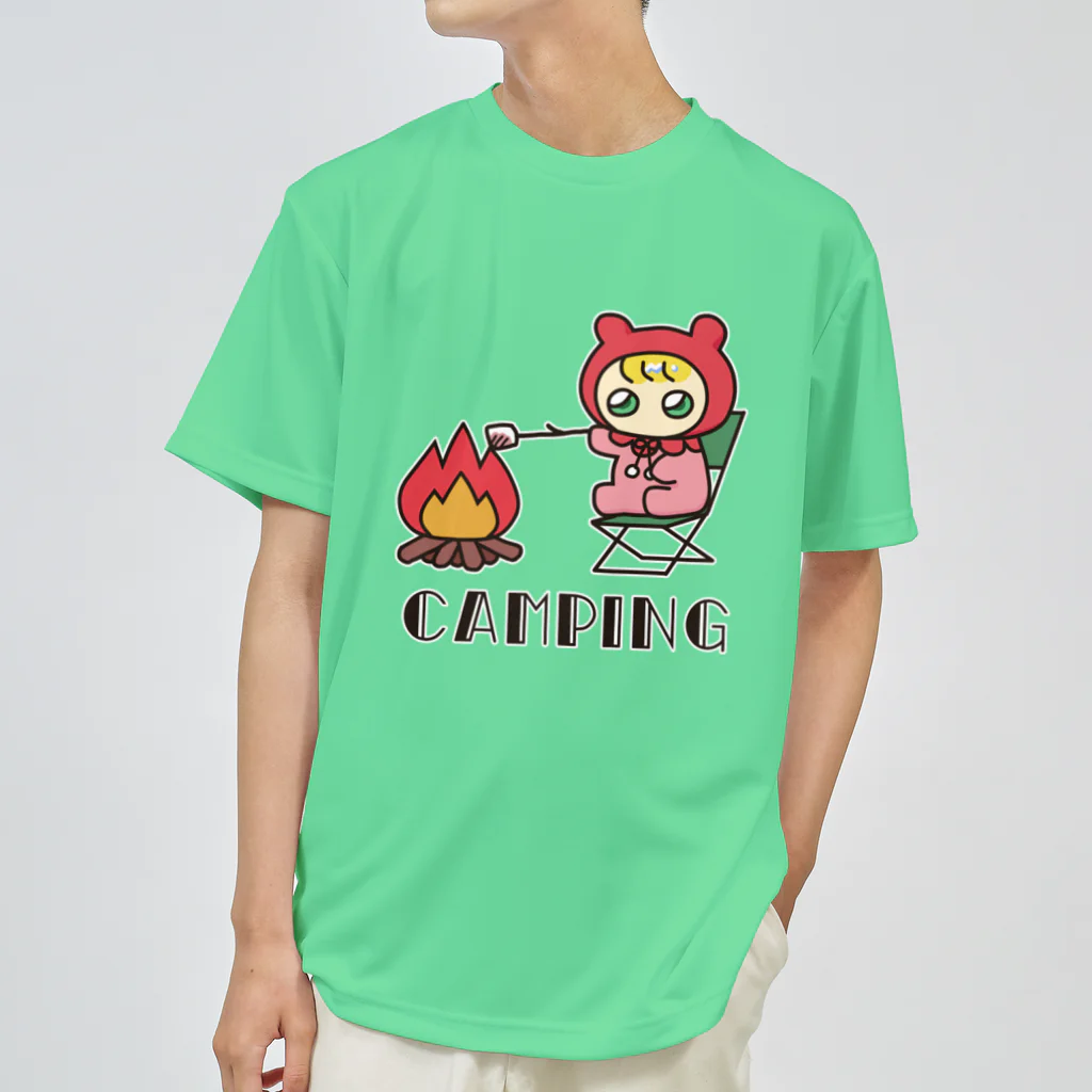 ユタカのてでべびちゃんショップのキャンプのてでべびちゃん ドライTシャツ