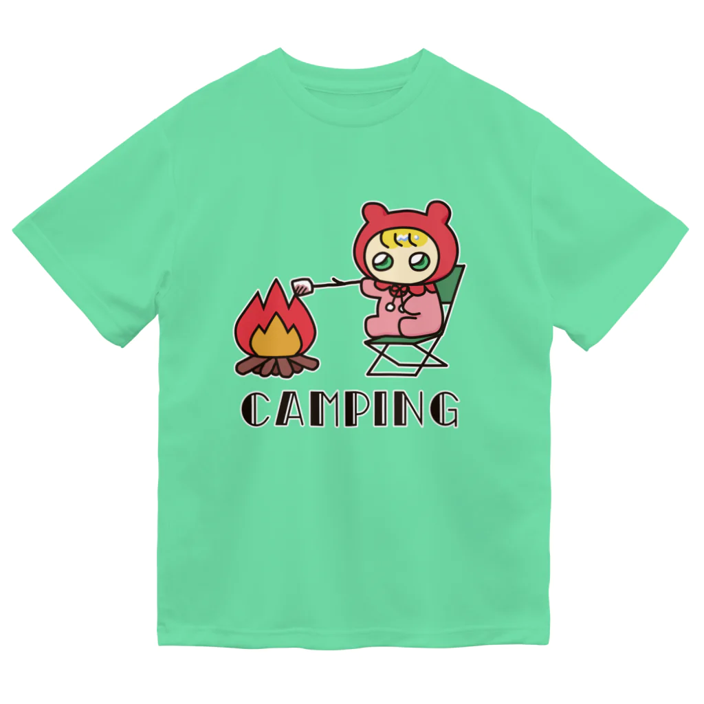 ユタカのてでべびちゃんショップのキャンプのてでべびちゃん ドライTシャツ