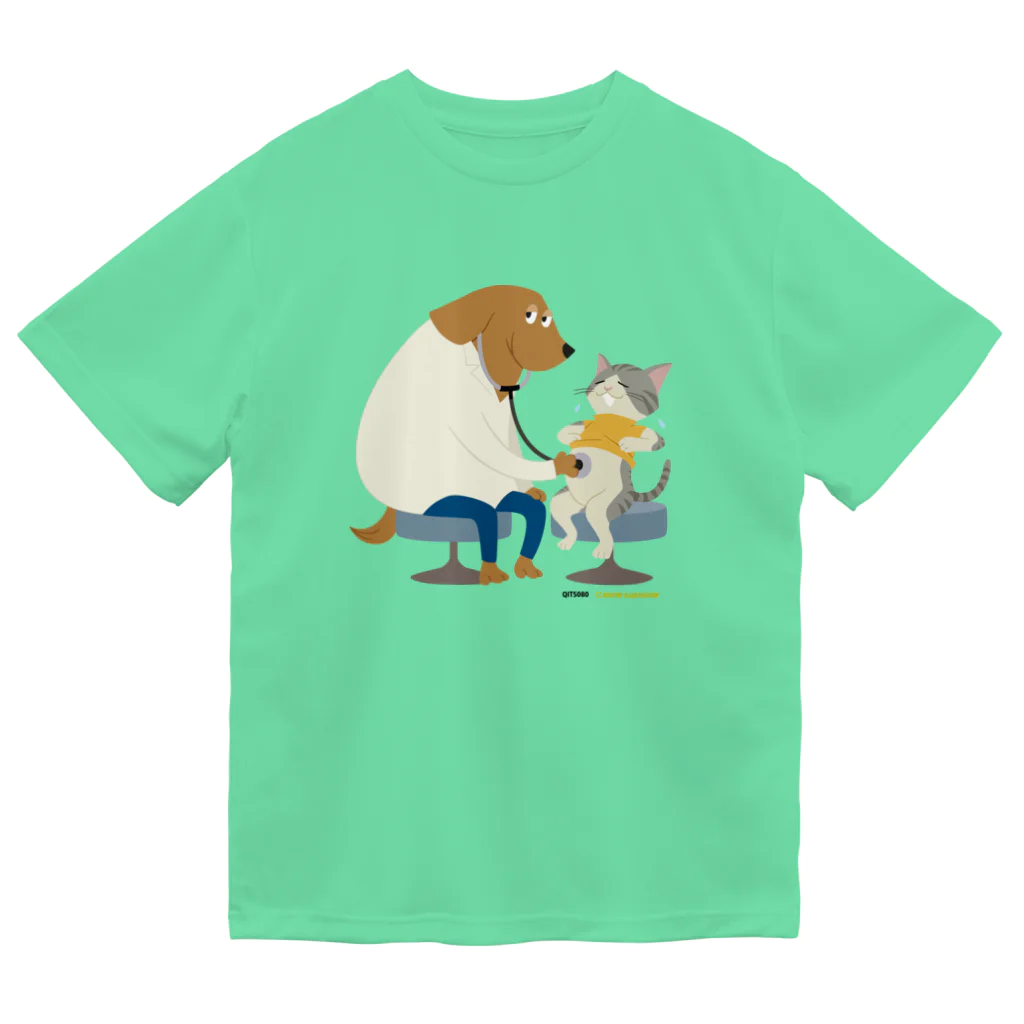 Quatre Illustrationの犬のお医者さん Dry T-Shirt