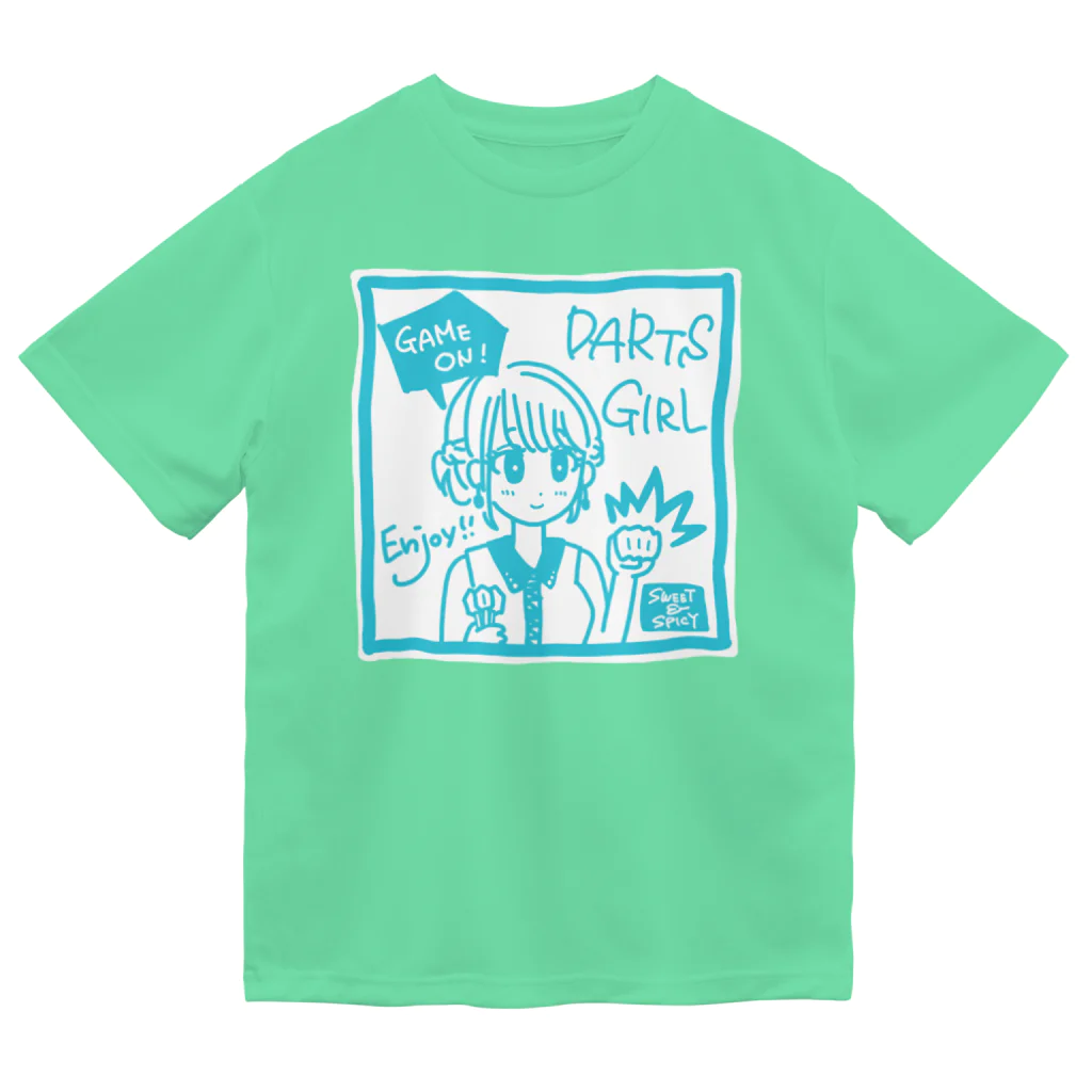 SWEET＆SPICY 【 すいすぱ 】ダーツのGAME ON!　【SWEET LIGHTBLUE】 ドライTシャツ