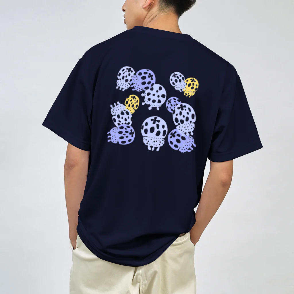 うみねこFriendsのタコクラゲ（背面） ドライTシャツ